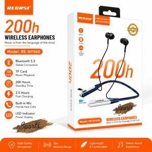 RECRSI RE-NY060 Wireless Sports Neckband Earphone (200H)